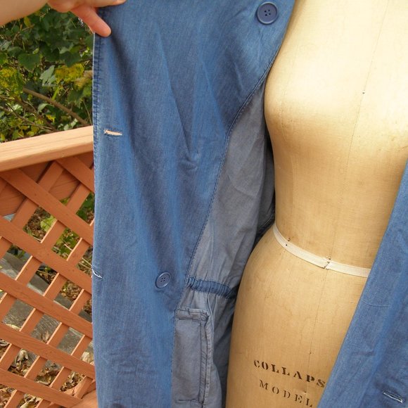 Size M/L ACNE Studios Double breasted Denim Trench coat - Picture 11 of 13